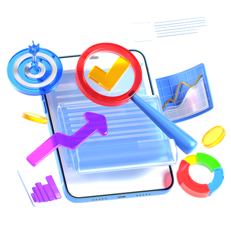 Análisis de crecimiento  3D Icon