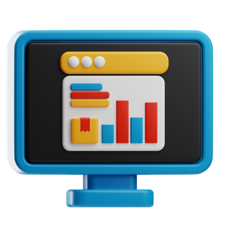 Análisis de datos  3D Icon