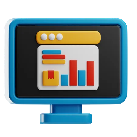 Análisis de datos  3D Icon