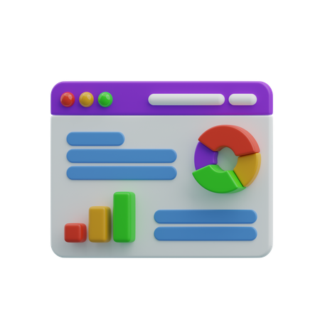 Análisis de datos  3D Icon