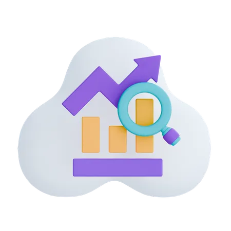 Análisis de datos en la nube  3D Icon