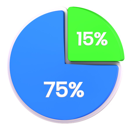 Análisis de datos porcentuales  3D Icon