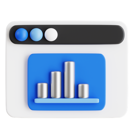 Análisis de gráficos en línea  3D Icon