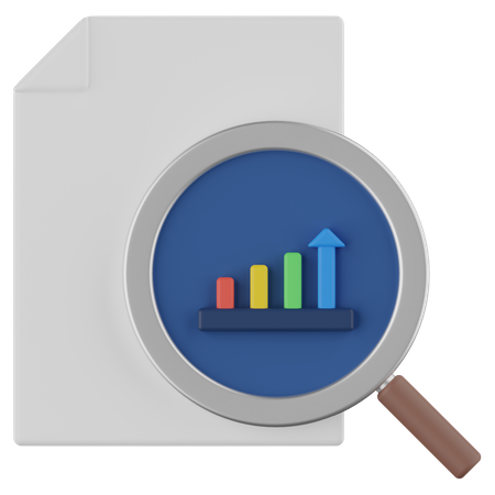 Análisis de informes  3D Icon
