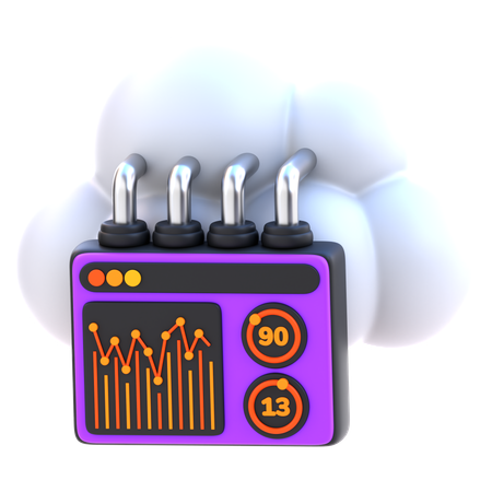 Análisis de la nube  3D Icon