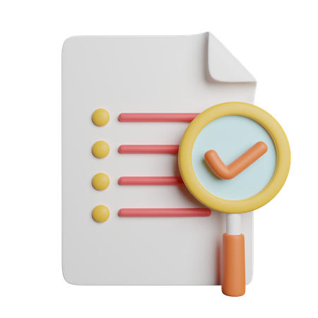 Análisis de lista  3D Icon