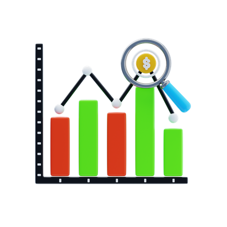 Análisis de mercado  3D Icon