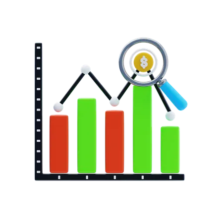 Análisis de mercado  3D Icon