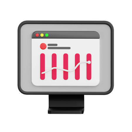 Gráfico de análisis de mercado  3D Icon