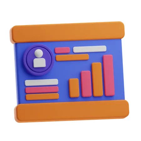 Análisis de Negocios  3D Icon