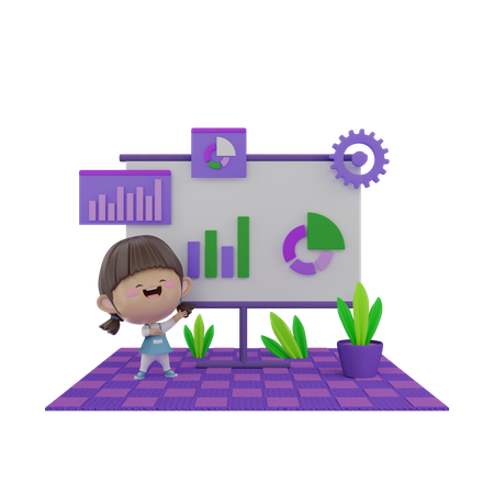 Análisis de Negocios  3D Icon
