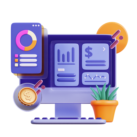 Análisis de Negocios  3D Icon