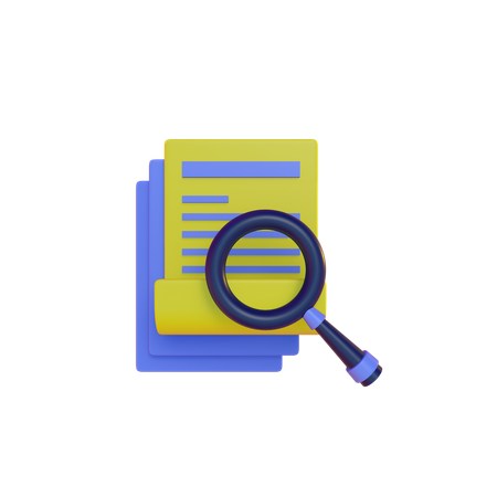 Análisis de revisión de documentos  3D Icon