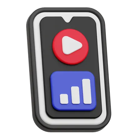 Análisis de vídeo  3D Icon