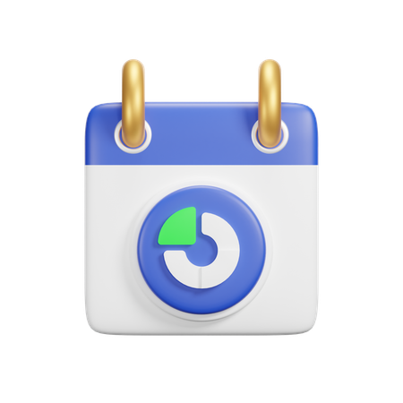 Análisis de calendario  3D Icon