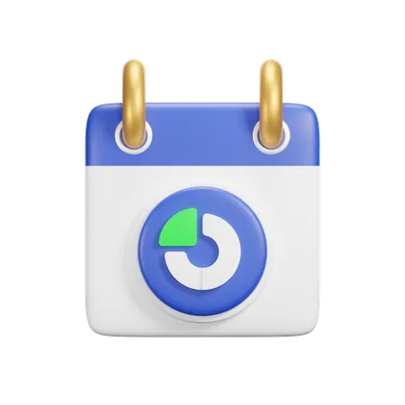 Análisis de calendario  3D Icon