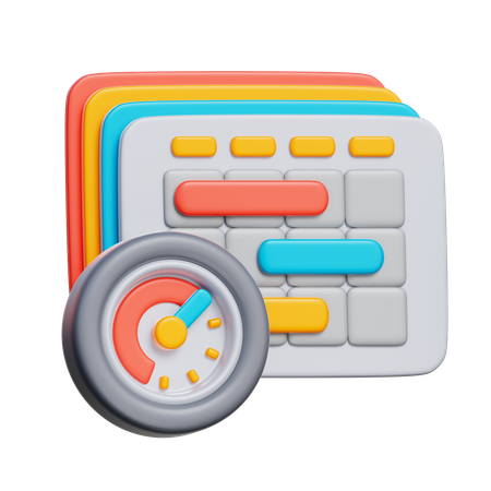 Análisis del tiempo  3D Icon