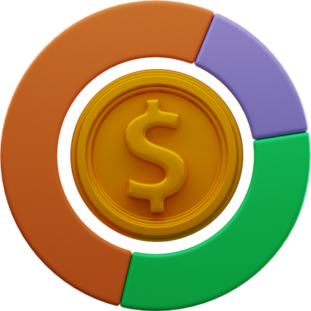 Análisis del dólar  3D Illustration