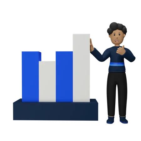 Análisis de empleados  3D Illustration