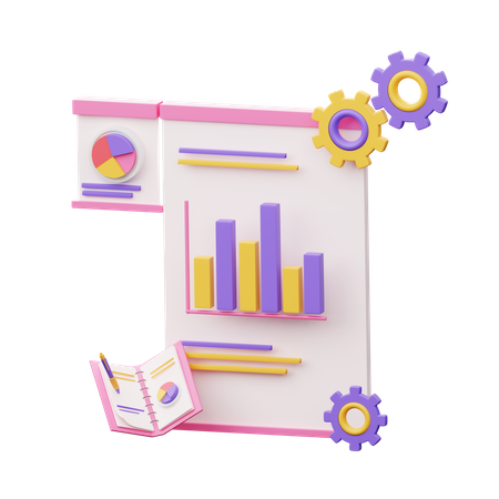 Análisis estadístico  3D Icon