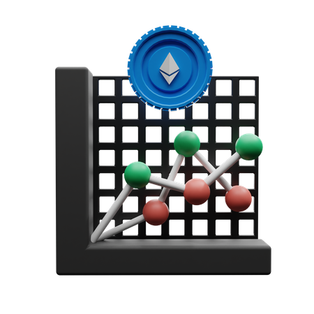 Análisis de ethereum  3D Illustration