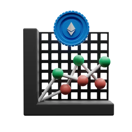 Análisis de ethereum  3D Illustration