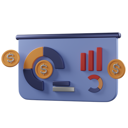 Análisis financiero  3D Icon