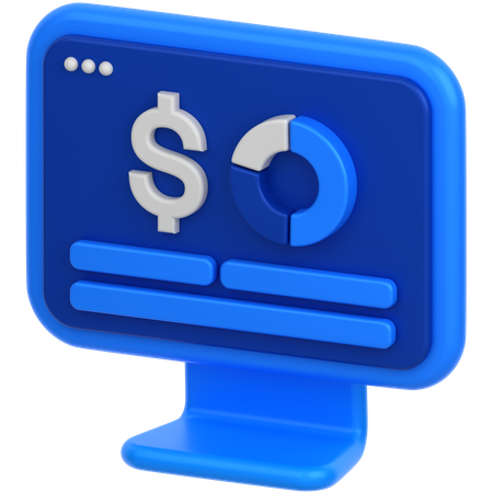 Análisis financiero  3D Icon