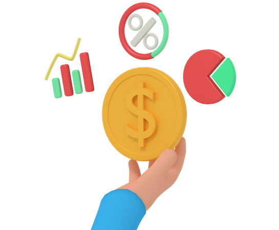 Análisis financiero  3D Icon