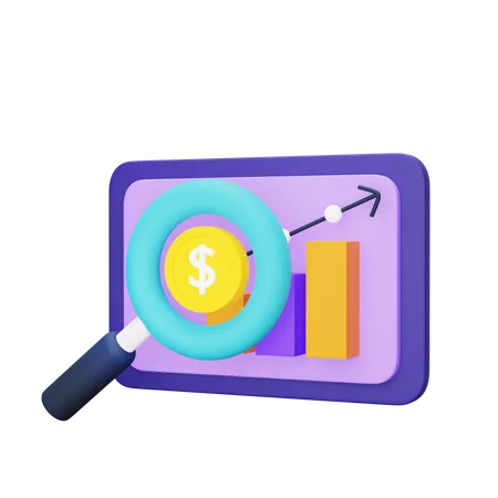 Analítica financiera  3D Icon