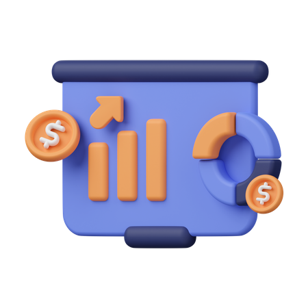 Análisis financiero  3D Icon