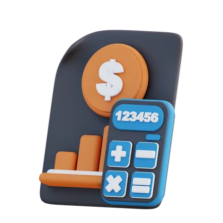 Análisis financiero  3D Icon