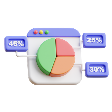 Gráfico de análisis  3D Icon