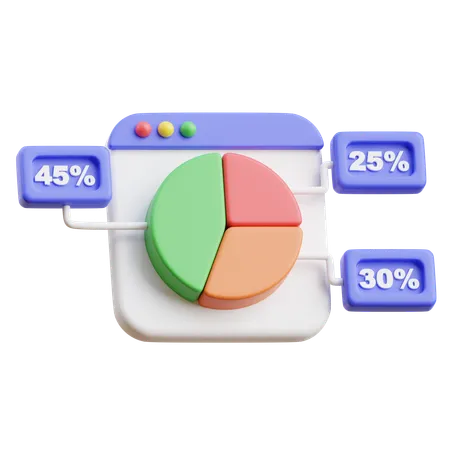 Gráfico de análisis  3D Icon