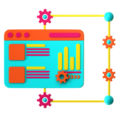 Gráfico de análisis  3D Icon