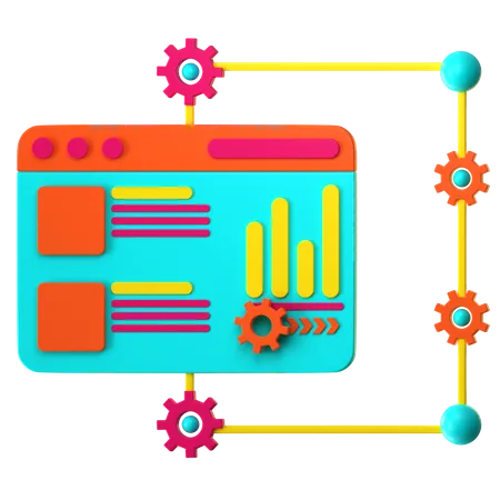 Gráfico de análisis  3D Icon