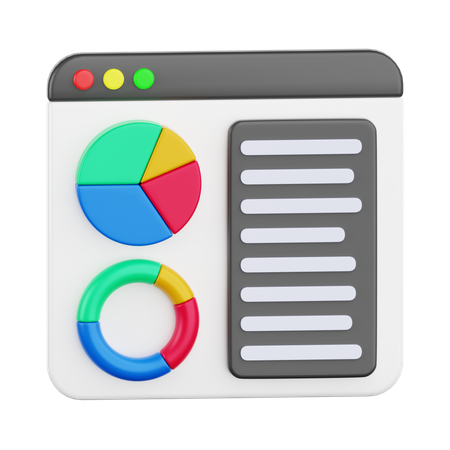 Gráfico del informe de análisis  3D Icon