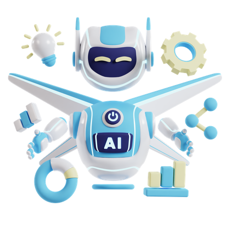 Analista de negocios de IA  3D Icon