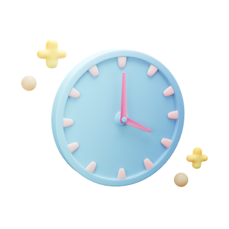 Analog clock  3D Illustration