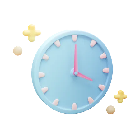 Analog clock  3D Illustration