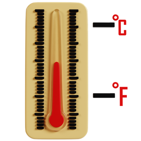 Analoges Temperaturmessgerät  3D Icon