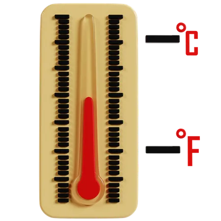 Analoges Temperaturmessgerät  3D Icon