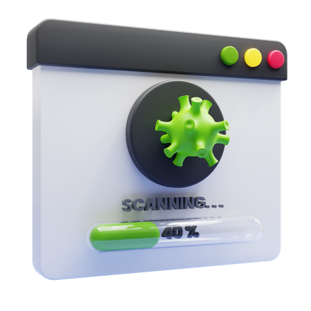 Analyse antivirus  3D Icon