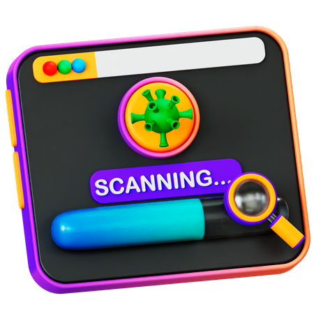 Analyse antivirus  3D Icon