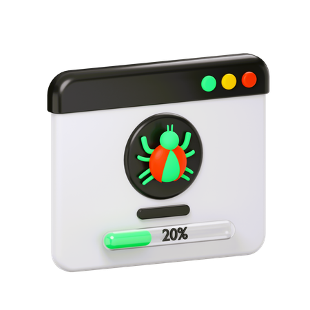 Analyse antivirus  3D Icon