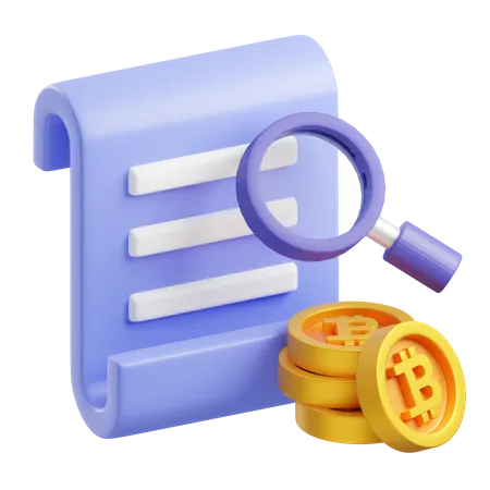 Analyse Bitcoin  3D Icon