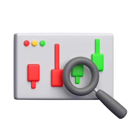 Analyse du marché boursier  3D Icon