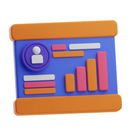 Analyse commerciale  3D Icon