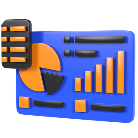 Analyse commerciale  3D Illustration