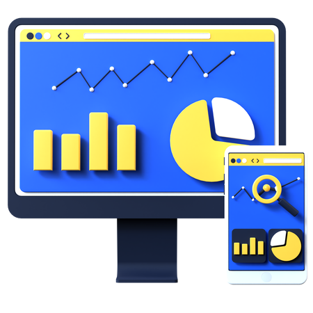 Analyse commerciale  3D Icon